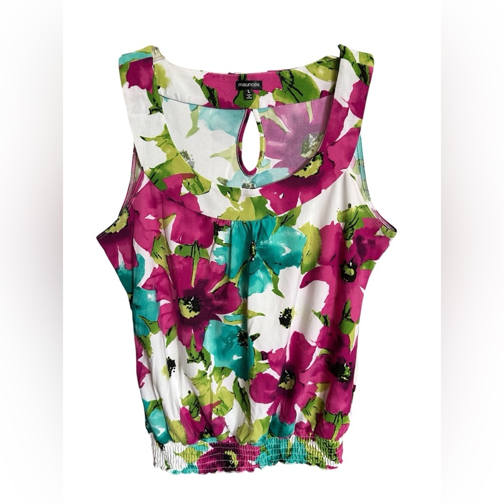Maurice’s Vibrant Floral Blouse-  Size L